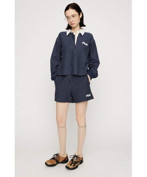 SLY（スライ）の「FILA x SLY SW S/PT フィラスライスウェットショートパンツ 春服（スウェットパンツ・レディース・ブラウン/ネイビー系・FREE）」の9枚目の写真