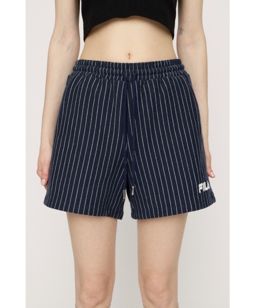 SLY（スライ）の「FILA x SLY SW S/PT フィラスライスウェットショートパンツ 春服（スウェットパンツ・レディース・ブラウン/ネイビー系・FREE）」の10枚目の写真