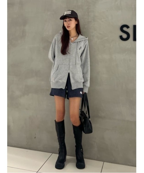 SLY（スライ）の「FILA x SLY SW S/PT フィラスライスウェットショートパンツ 春服（スウェットパンツ・レディース・ブラウン/ネイビー系・FREE）」の14枚目の写真