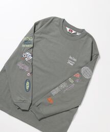 【BEN DAVIS(ベンデイビス)】SLEEVE EMB WIDE L/S TEE / ロンT クルーネック 刺繍 長袖 ユニセックス レギュラーシルエット