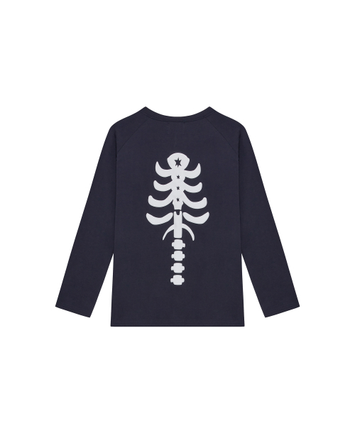 TANSANMAGNESIUM(タンサン マグネシウム)の「本ロングスリーブ(ネイビー)(Tシャツ/カットソー・レディース・その他・1/2)」の7枚目の写真