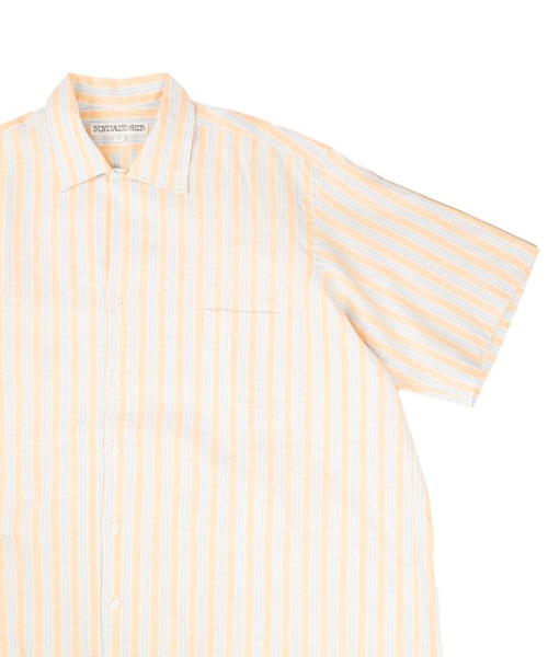 INDIVIDUALIZED SHIRTS(インディビジュアライズドシャツ)の「【SE1】【INDIVIDUALIZED SHIRTS/インディビジュアライズドシャツ】 CUSTUM CAMPCOLLARSTRIPE SS SHIRT(シャツ/ブラウス・メンズ・Yellow・L)」の1枚目の写真