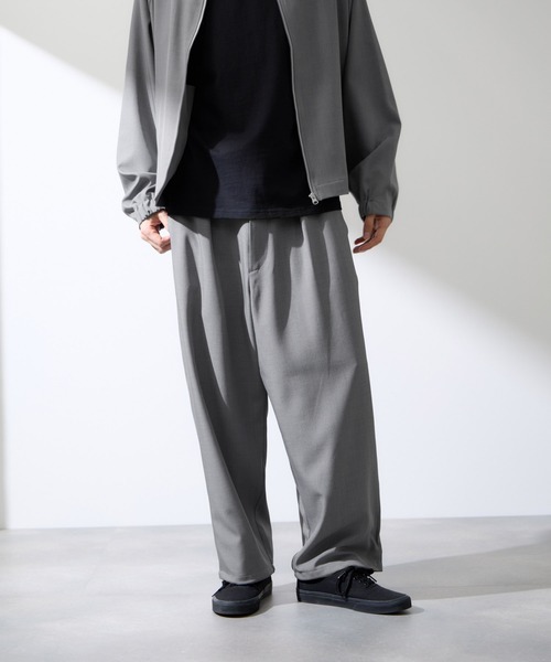 URBAN COLLECTION(アーバンコレクション)の「URBAN COLLECTION ポリトロ ワイドパンツ(その他パンツ・メンズ・チャコールグレー/ライトグレー/ブラック・XL/L/M/S)」の1枚目の写真