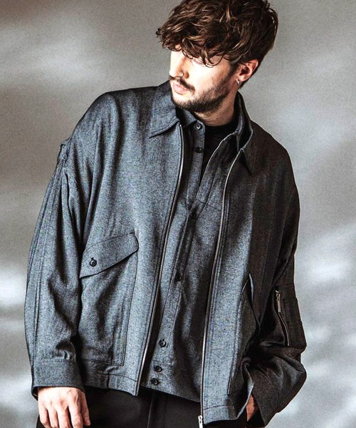 NO ID.(ノーアイディ)の「【NO ID.】WWU BIG Flight Jacket / ダブルダブルユービッグフライトジャケット(ミリタリージャケット・メンズ・ブラック/その他23・ONE SIZE)」の2枚目の写真