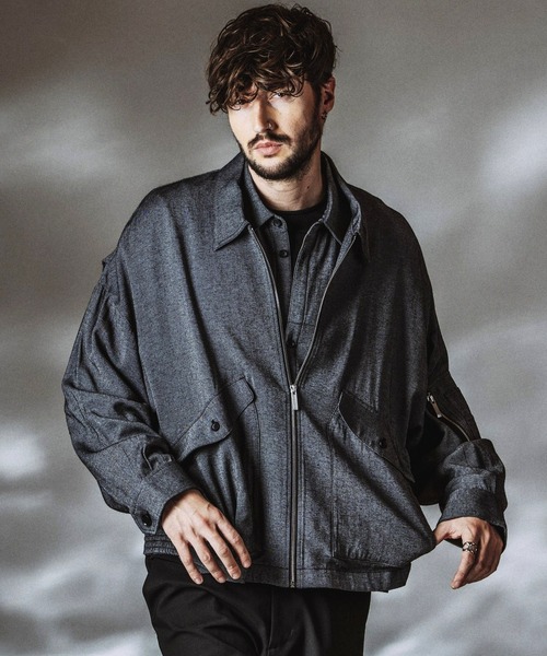 NO ID.(ノーアイディ)の「【NO ID.】WWU BIG Flight Jacket / ダブルダブルユービッグフライトジャケット(ミリタリージャケット・メンズ・ブラック/その他23・ONE SIZE)」の12枚目の写真