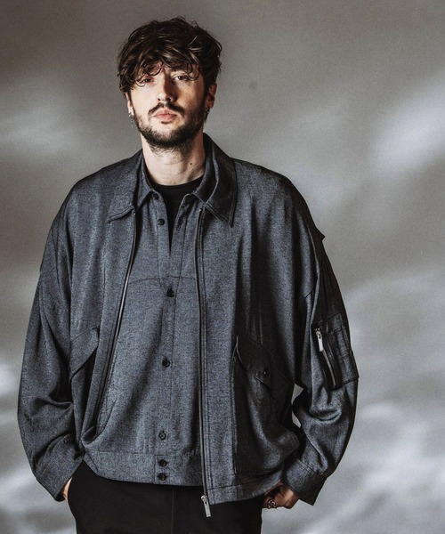 NO ID.(ノーアイディ)の「【NO ID.】WWU BIG Flight Jacket / ダブルダブルユービッグフライトジャケット(ミリタリージャケット・メンズ・ブラック/その他23・ONE SIZE)」の20枚目の写真