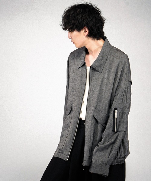 NO ID.(ノーアイディ)の「【NO ID.】WWU BIG Flight Jacket / ダブルダブルユービッグフライトジャケット(ミリタリージャケット・メンズ・ブラック/その他23・ONE SIZE)」の4枚目の写真