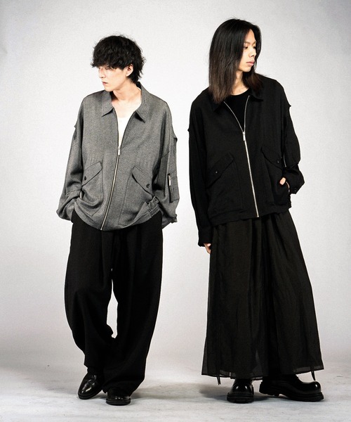 NO ID.(ノーアイディ)の「【NO ID.】WWU BIG Flight Jacket / ダブルダブルユービッグフライトジャケット(ミリタリージャケット・メンズ・ブラック/その他23・ONE SIZE)」の8枚目の写真