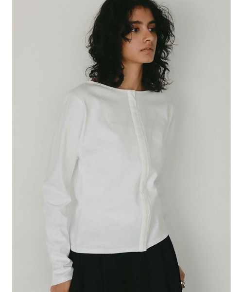 HER.(ハー)の「フロントホックプルオーバー(Tシャツ/カットソー・レディース・ブラック/オフホワイト・フリー)」の8枚目の写真