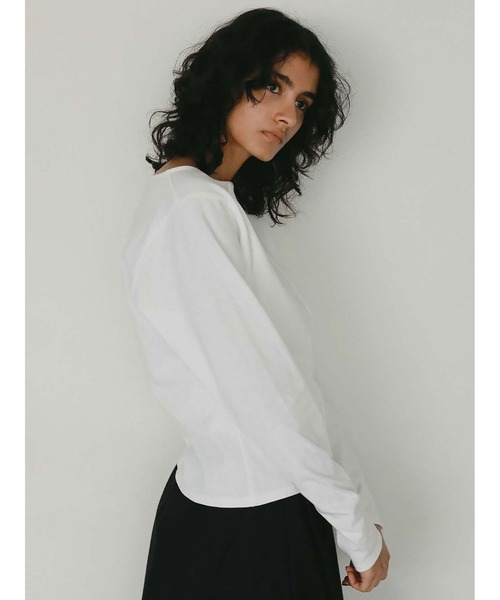 HER.(ハー)の「フロントホックプルオーバー(Tシャツ/カットソー・レディース・ブラック/オフホワイト・フリー)」の11枚目の写真