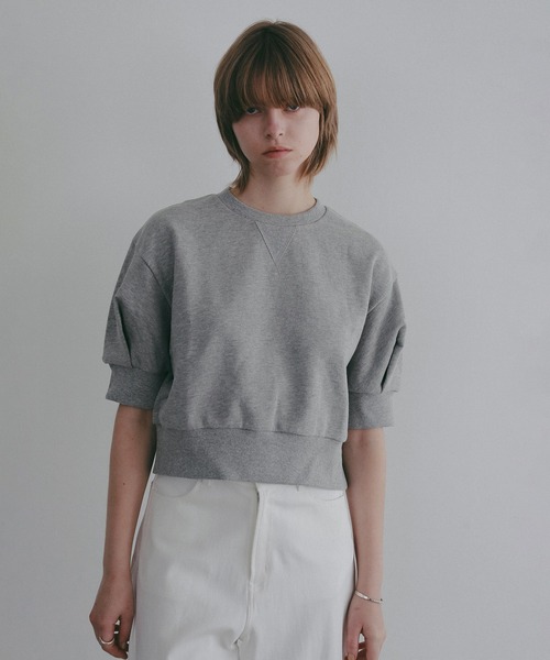 MANOF（マノフ）の「PUFF SLEEVE SWEAT TOPS（Tシャツ/カットソー・レディース・ホワイト/ラベンダー/グレー/ブラック・F）」の4枚目の写真