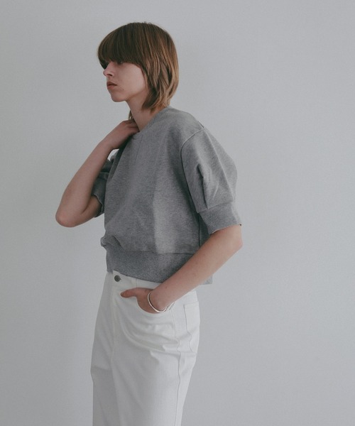 MANOF（マノフ）の「PUFF SLEEVE SWEAT TOPS（Tシャツ/カットソー・レディース・ホワイト/ラベンダー/グレー/ブラック・F）」の7枚目の写真