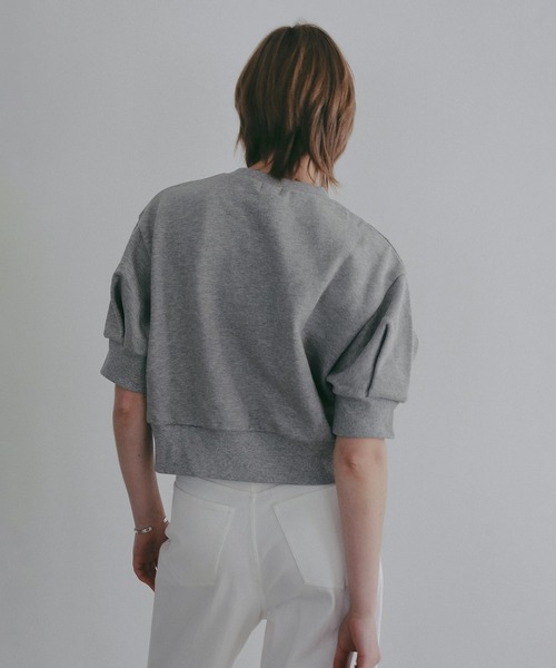 MANOF（マノフ）の「PUFF SLEEVE SWEAT TOPS（Tシャツ/カットソー・レディース・ホワイト/ラベンダー/グレー/ブラック・F）」の8枚目の写真