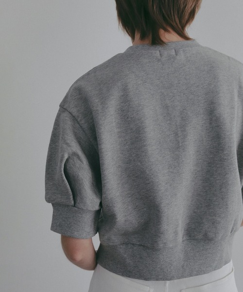 MANOF（マノフ）の「PUFF SLEEVE SWEAT TOPS（Tシャツ/カットソー・レディース・ホワイト/ラベンダー/グレー/ブラック・F）」の12枚目の写真