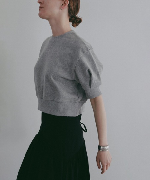 MANOF（マノフ）の「PUFF SLEEVE SWEAT TOPS（Tシャツ/カットソー・レディース・ホワイト/ラベンダー/グレー/ブラック・F）」の15枚目の写真