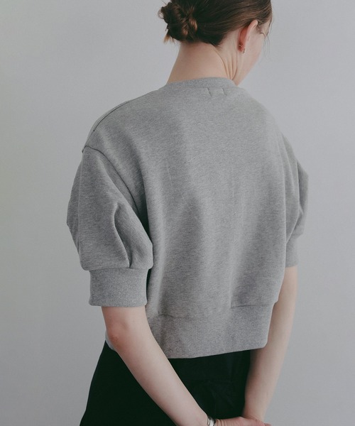 MANOF（マノフ）の「PUFF SLEEVE SWEAT TOPS（Tシャツ/カットソー・レディース・ホワイト/ラベンダー/グレー/ブラック・F）」の16枚目の写真