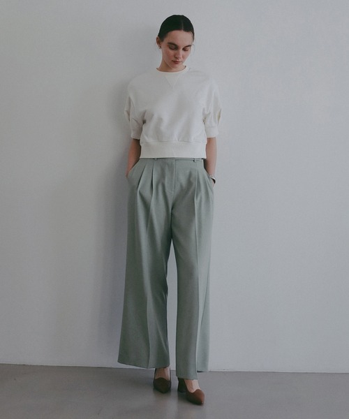 MANOF（マノフ）の「PUFF SLEEVE SWEAT TOPS（Tシャツ/カットソー・レディース・ホワイト/ラベンダー/グレー/ブラック・F）」の20枚目の写真