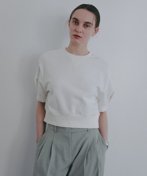 MANOF（マノフ）の「PUFF SLEEVE SWEAT TOPS（Tシャツ/カットソー・レディース・ホワイト/ラベンダー/グレー/ブラック・F）」の17枚目の写真