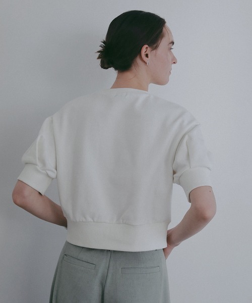 MANOF（マノフ）の「PUFF SLEEVE SWEAT TOPS（Tシャツ/カットソー・レディース・ホワイト/ラベンダー/グレー/ブラック・F）」の21枚目の写真