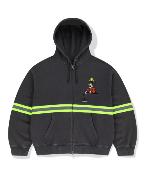 HI‑VIS ZIP‑UP HOODIE (Charcoal) — худи с высокой видимостью (угольный цвет)