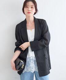 le.coeur blanc（ルクールブラン）の「≪洗える≫リネンライクテーラードジャケット（テーラードジャケット）」