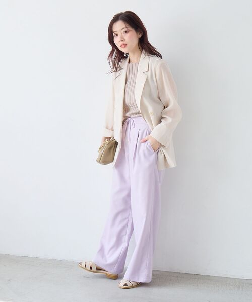 le.coeur blanc（ルクールブラン）の「リネンライクテーラードジャケット（テーラードジャケット・レディース・アイボリー・38/36）」の11枚目の写真