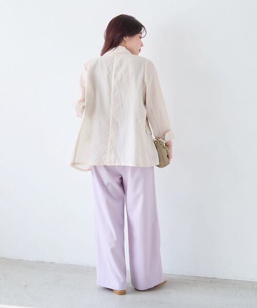 le.coeur blanc（ルクールブラン）の「リネンライクテーラードジャケット（テーラードジャケット・レディース・アイボリー・38/36）」の12枚目の写真