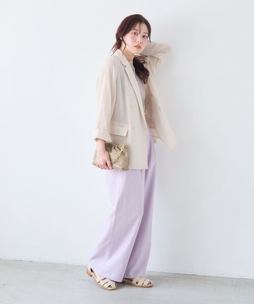 le.coeur blanc（ルクールブラン）の「リネンライクテーラードジャケット（テーラードジャケット・レディース・アイボリー・38/36）」の13枚目の写真