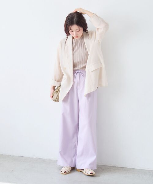 le.coeur blanc（ルクールブラン）の「リネンライクテーラードジャケット（テーラードジャケット・レディース・アイボリー・38/36）」の14枚目の写真