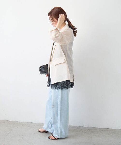 le.coeur blanc（ルクールブラン）の「リネンライクテーラードジャケット（テーラードジャケット・レディース・アイボリー・38/36）」の21枚目の写真