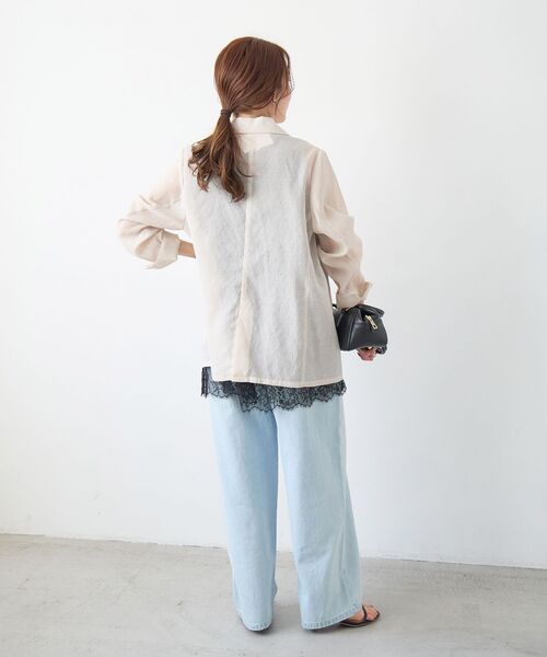 le.coeur blanc（ルクールブラン）の「リネンライクテーラードジャケット（テーラードジャケット・レディース・アイボリー・38/36）」の22枚目の写真