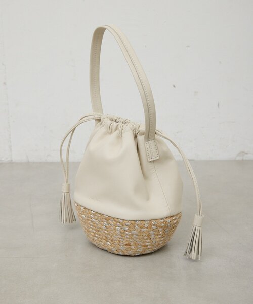 GALLARDAGALANTE（ガリャルダガランテ）の「【Jhuri Shate】ドローストリングバッグ（ショルダーバッグ・レディース・ブラック/ホワイト・FREE）」の5枚目の写真