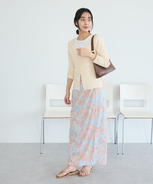CRAFT STANDARD BOUTIQUE（クラフトスタンダードブティック）の「2点セット / スクープネックカーディガン+タンクトップ（Tシャツ/カットソー・レディース・杢グレー/アイボリー・FREE）」の7枚目の写真