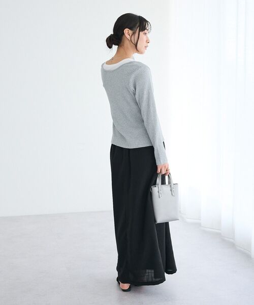 CRAFT STANDARD BOUTIQUE（クラフトスタンダードブティック）の「2点セット / スクープネックカーディガン+タンクトップ（Tシャツ/カットソー・レディース・杢グレー/アイボリー・FREE）」の17枚目の写真