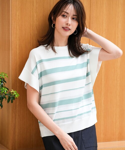 ANY SIS(エニィスィス)の「【and GIRL掲載/アイスタッチ】フレンチスリーブ ニット(ニット/セーター・レディース・スカイブルー系/ネイビー系/ブラック系2/ホワイト系/レッド系/ホワイト系2・MEDIUM)」の9枚目の写真