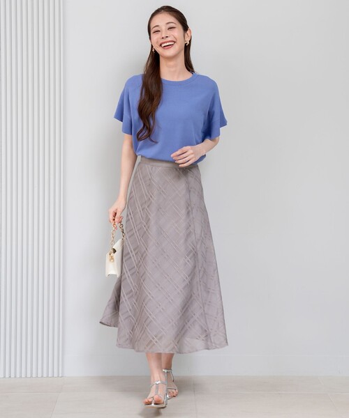 ANY SIS(エニィスィス)の「【and GIRL掲載/アイスタッチ】フレンチスリーブ ニット(ニット/セーター・レディース・スカイブルー系/ネイビー系/ブラック系2/ホワイト系/レッド系/ホワイト系2/ブルー系/ワイン系/ベージュ系2/黄土色系/ライトグレー系/グレー系2・MEDIUM)」の17枚目の写真
