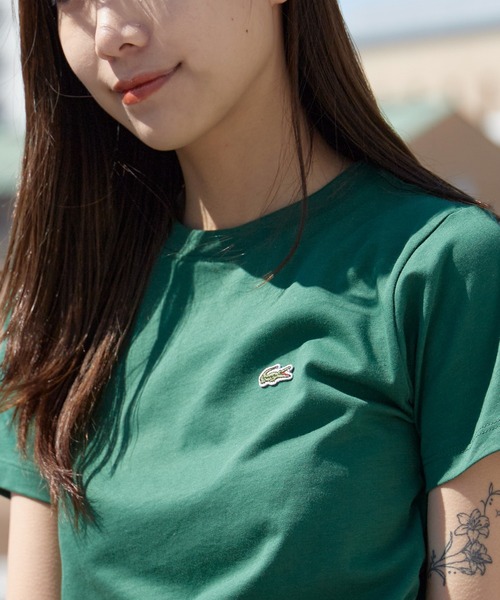 LACOSTE（ラコステ）の「LACOSTE/ラコステ WOMEN ロゴ Tシャツ ワンポイント シンプル ボーイズ レディース 2026年春夏（Tシャツ/カットソー・レディース・ホワイト/ライトブルー/ブラック/ネイビー/グリーン・S/M/L/XL）」の12枚目の写真