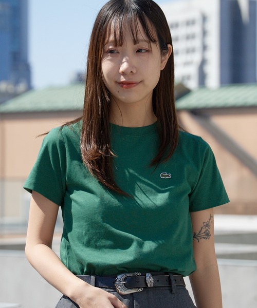 LACOSTE（ラコステ）の「LACOSTE/ラコステ WOMEN ロゴ Tシャツ ワンポイント シンプル ボーイズ レディース 2026年春夏（Tシャツ/カットソー・レディース・ホワイト/ライトブルー/ブラック/ネイビー/グリーン・S/M/L/XL）」の14枚目の写真