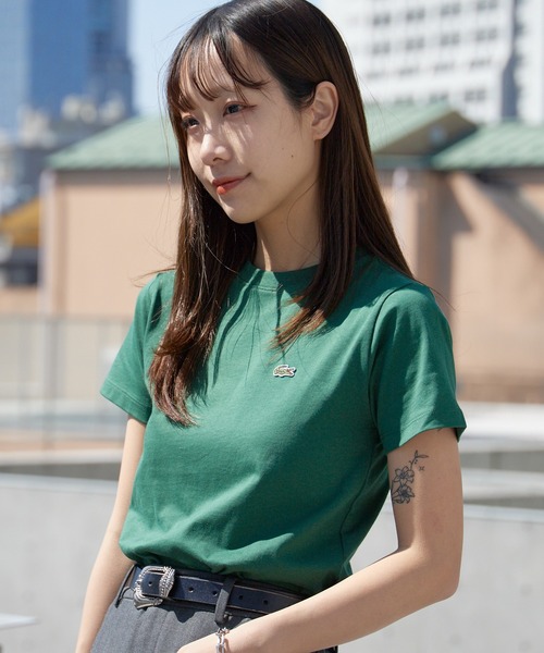 LACOSTE（ラコステ）の「LACOSTE/ラコステ WOMEN ロゴ Tシャツ ワンポイント シンプル ボーイズ レディース 2026年春夏（Tシャツ/カットソー・レディース・ホワイト/ライトブルー/ブラック/ネイビー/グリーン・S/M/L/XL）」の15枚目の写真