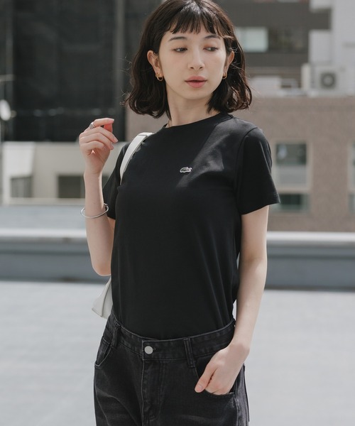 LACOSTE(ラコステ)の「LACOSTE/ラコステ WOMEN ロゴ Tシャツ ワンポイント シンプル ボーイズ レディース 2026年 夏 夏服(Tシャツ/カットソー・レディース・ホワイト/ライトブルー/ブラック/ネイビー/グリーン・S/M/L/XL)」の18枚目の写真