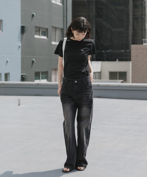 LACOSTE(ラコステ)の「LACOSTE/ラコステ WOMEN ロゴ Tシャツ ワンポイント シンプル ボーイズ レディース 2026年 夏 夏服(Tシャツ/カットソー・レディース・ホワイト/ライトブルー/ブラック/ネイビー/グリーン・S/M/L/XL)」の21枚目の写真