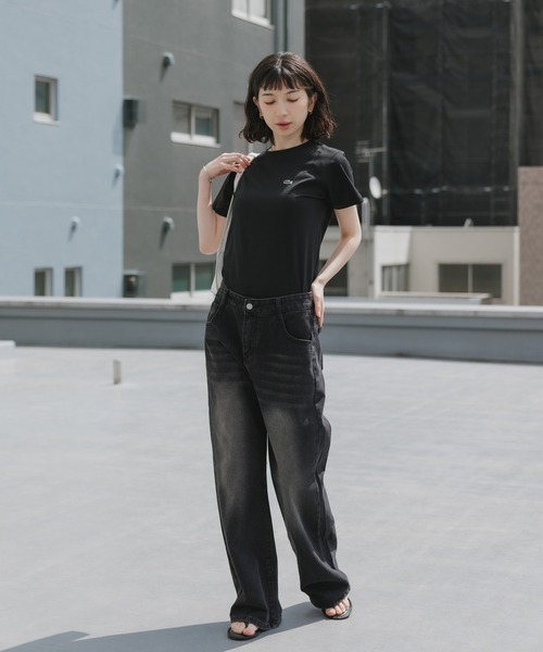 LACOSTE(ラコステ)の「LACOSTE/ラコステ WOMEN ロゴ Tシャツ ワンポイント シンプル ボーイズ レディース 2026年 夏 夏服(Tシャツ/カットソー・レディース・ホワイト/ライトブルー/ブラック/ネイビー/グリーン・S/M/L/XL)」の22枚目の写真