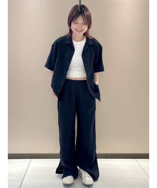 GAP(ギャップ)の「ボックスシルエット ガーゼ バケーションシャツ(シャツ/ブラウス・メンズ・ブラック/アイボリー・XL/L/M/S/XS)」の3枚目の写真