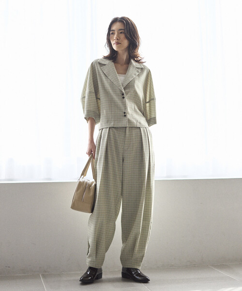 Firsthand（ファーストハンド）の「Firsthand/ファーストハンド カラミチェック バルーンスリーブ シャツ / セットアップ対応（シャツ/ブラウス・レディース・ブラック/ブルーグリーン・FREE）」の19枚目の写真