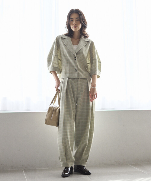 Firsthand（ファーストハンド）の「Firsthand/ファーストハンド カラミチェック バルーンスリーブ シャツ / セットアップ対応（シャツ/ブラウス・レディース・ブラック/ブルーグリーン・FREE）」の20枚目の写真