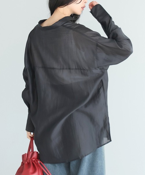 itto...(イット)の「BIGシルエットシアーブラウス(シャツ/ブラウス・レディース・イエロー/ブラック/ベージュ/キナリ・M)」の16枚目の写真