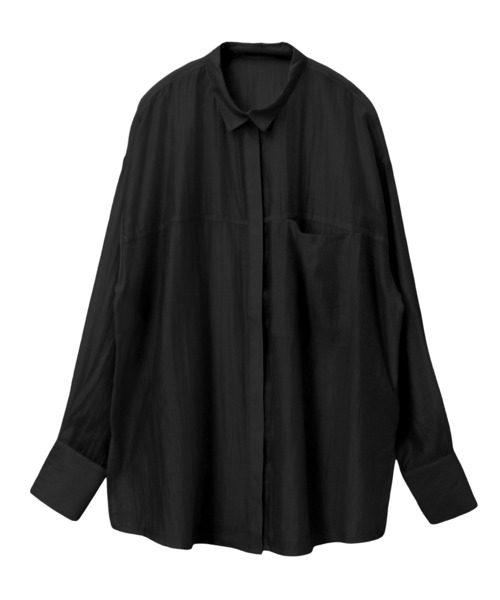 itto...(イット)の「BIGシルエットシアーブラウス(シャツ/ブラウス・レディース・イエロー/ブラック/ベージュ/キナリ・M)」の13枚目の写真