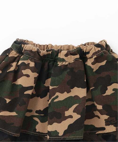 X-girl Stages(エックスガールステージス)の「フリルメッシュレイヤード ショートパンツ(その他パンツ・キッズ・カラフル/ライトブルー・130cm/120cm/140cm/110cm/100cm)」の4枚目の写真