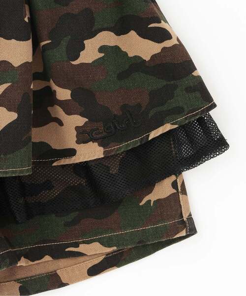 X-girl Stages(エックスガールステージス)の「フリルメッシュレイヤード ショートパンツ(その他パンツ・キッズ・カラフル/ライトブルー・130cm/120cm/140cm/110cm/100cm)」の6枚目の写真