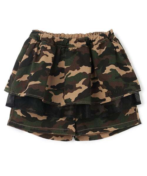 X-girl Stages(エックスガールステージス)の「フリルメッシュレイヤード ショートパンツ(その他パンツ・キッズ・カラフル/ライトブルー・130cm/120cm/140cm/110cm/100cm)」の11枚目の写真